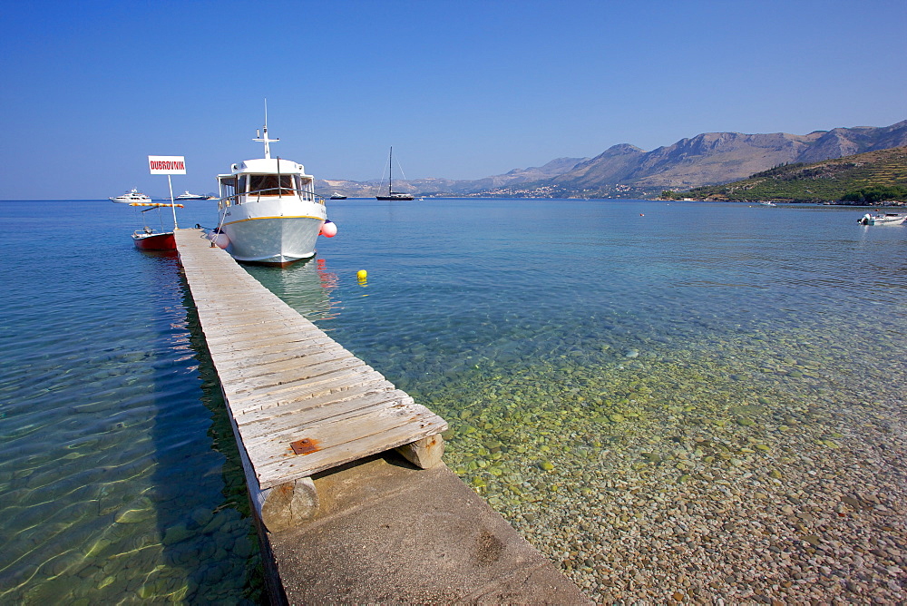 Boat to Dubrovnik, Cavtat, Dubrovnik Riviera, Dalmatian Coast, Dalmatia, Croatia, Europe