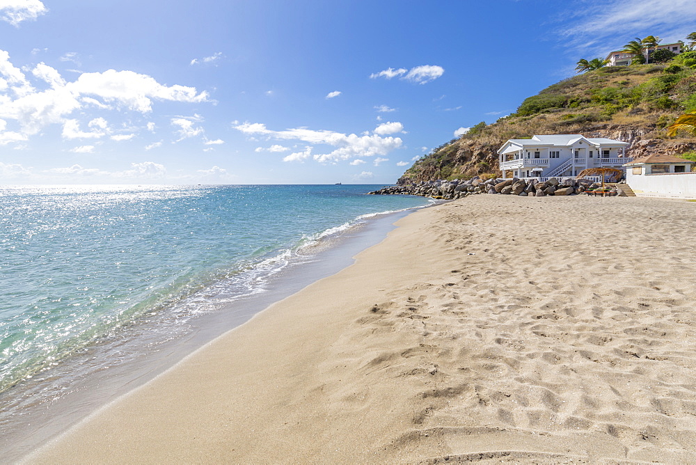 View of Frigate Bay Beach, Basseterre, St. Kitts and Nevis, West Indies, Caribbean, Central America