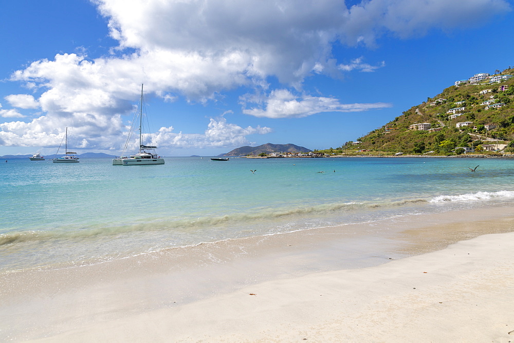 View of Cane Garden Bay Beach, Tortola, British Virgin Islands, West Indies, Caribbean, Central America