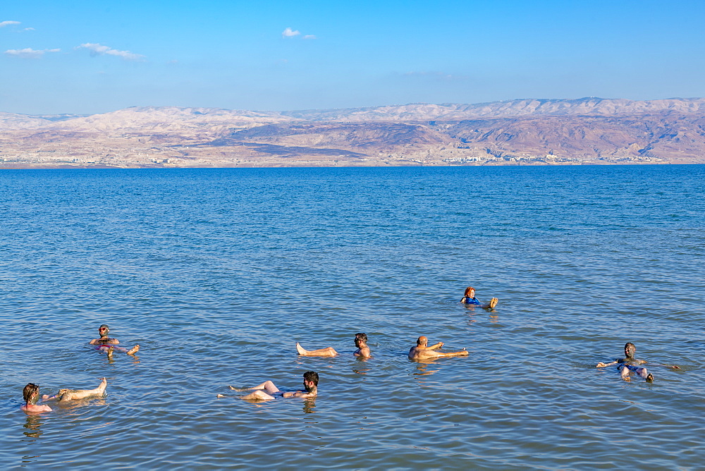 View of Dead Sea at Kalia Beach, Israel, Middle East