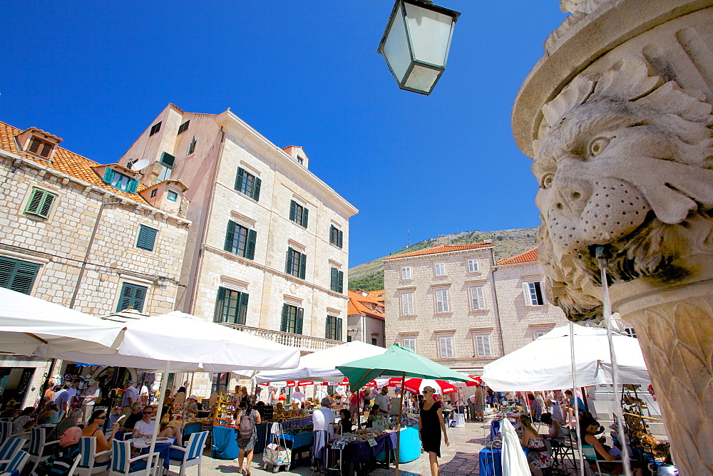 Market, Gunduliceeva Poljana, Dubrovnik, Dalmatia, Croatia, Europe