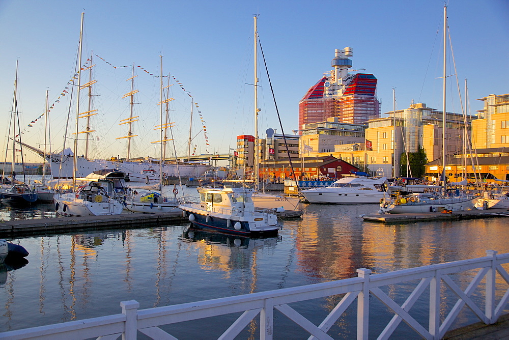 Yachts moored near the Uitken Lookout, Gothenburg, Sweden, Scandinavia, Europe