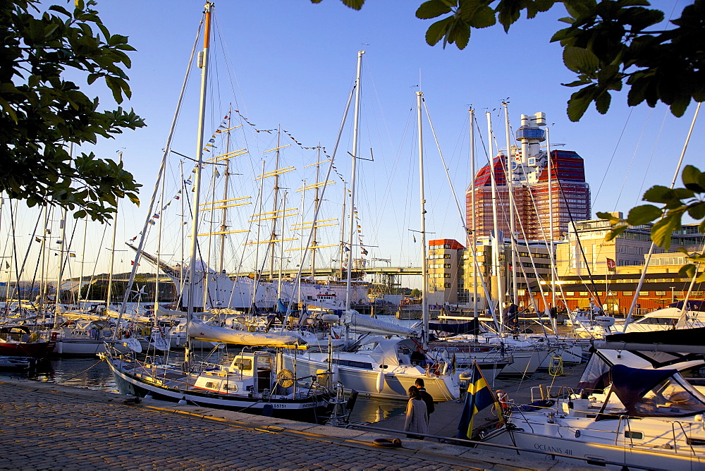 Yachts moored near the Uitken Lookout, Gothenburg, Sweden, Scandinavia, Europe