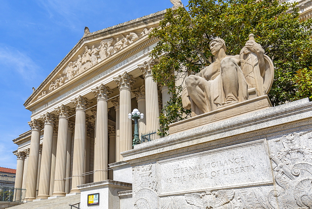 View of National Gallery of Art on Pennsylvania Avenue, Washington D.C., United States of America, North America