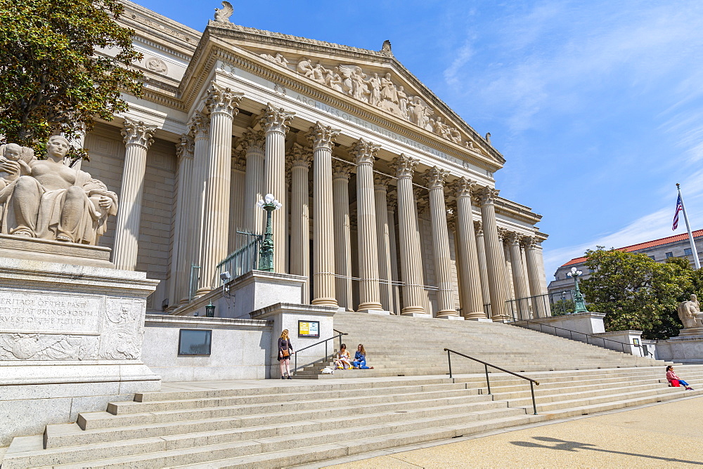 View of National Gallery of Art on Pennsylvania Avenue, Washington D.C., United States of America, North America