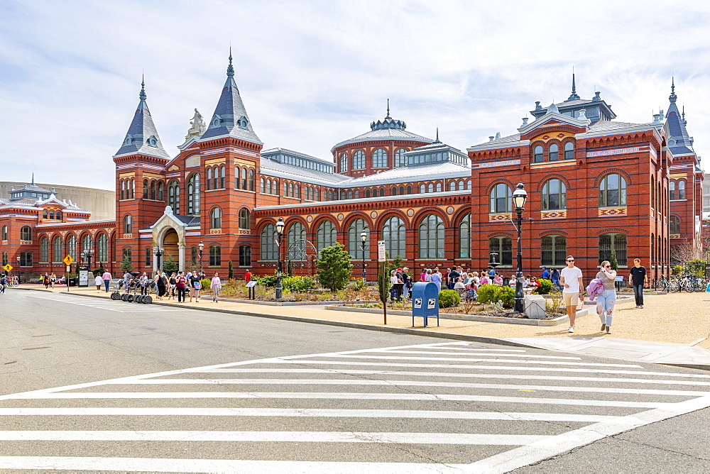 View of Smithsonian Castle, Washington D.C., United States of America, North America