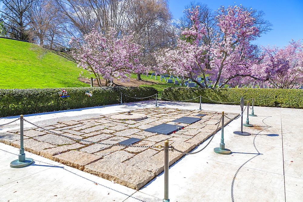 View of President John F. Kennedy Gravesite in Arlington National Cemetery, Washington D.C., United States of America, North America