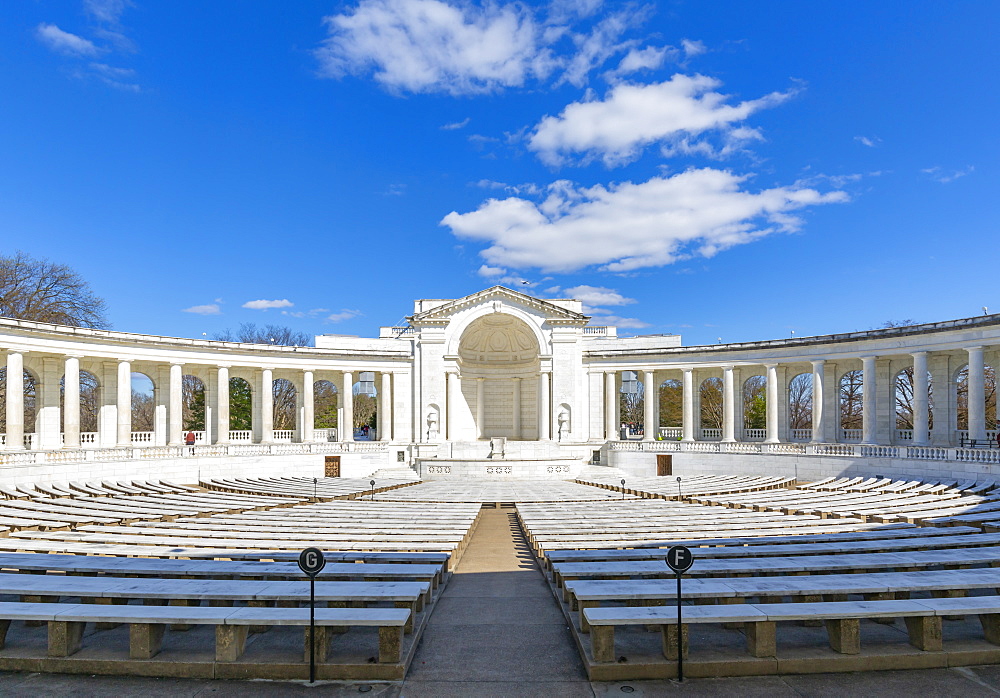 View of Memorial Amphitheatre in Arlington National Cemetery, Washington D.C., United States of America, North America