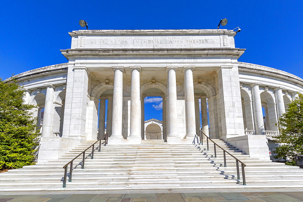 View of Memorial Amphitheatre in Arlington National Cemetery, Washington D.C., United States of America, North America