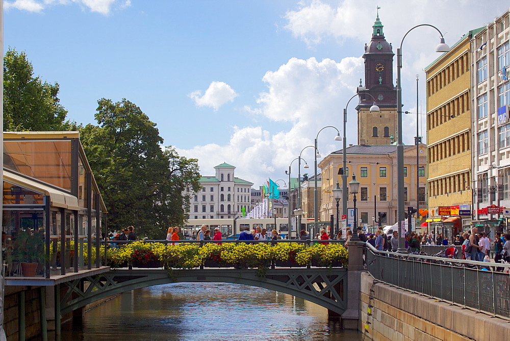 View of Canal and Town Hall, Gothenburg, Sweden, Scandinavia, Europe 