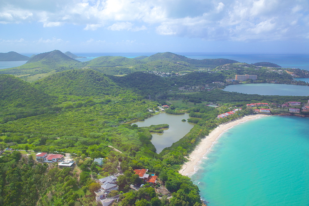 View over Five Islands Village, Antigua, Leeward Islands, West Indies, Caribbean, Central America