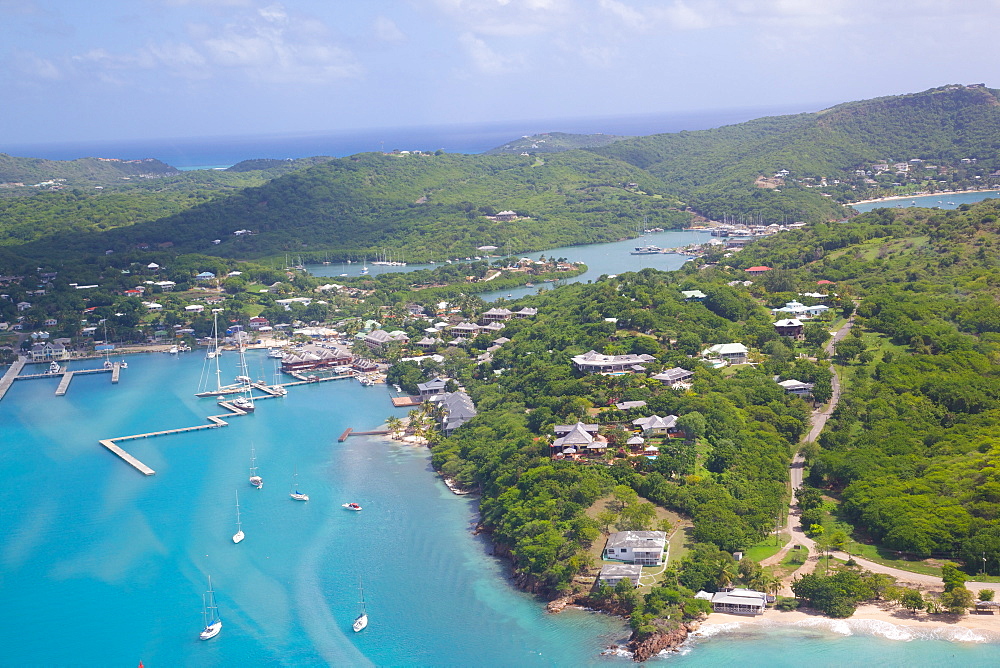 View of Falmouth Harbour, Antigua, Leeward Islands, West Indies, Caribbean, Central America