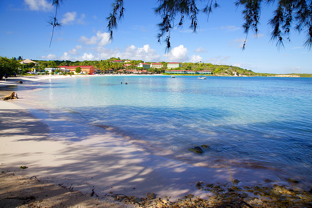 View of Long Bay and beach, Long Bay, Antigua, Leeward Islands, West Indies, Caribbean, Central America