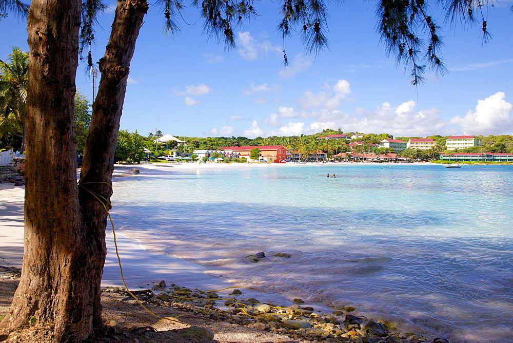 View of Long Bay and beach, Long Bay, Antigua, Leeward Islands, West Indies, Caribbean, Central America