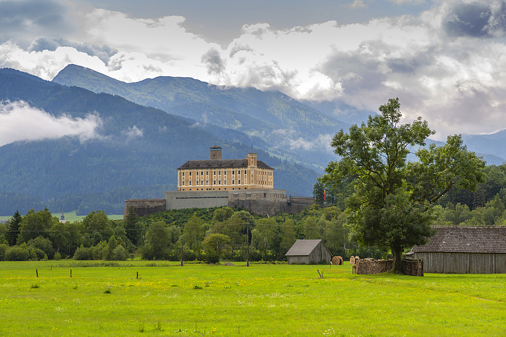 View of Trautenfels Castle, Schloss Trautenfels Museum, Unterburg, Styria, Austria, Europe