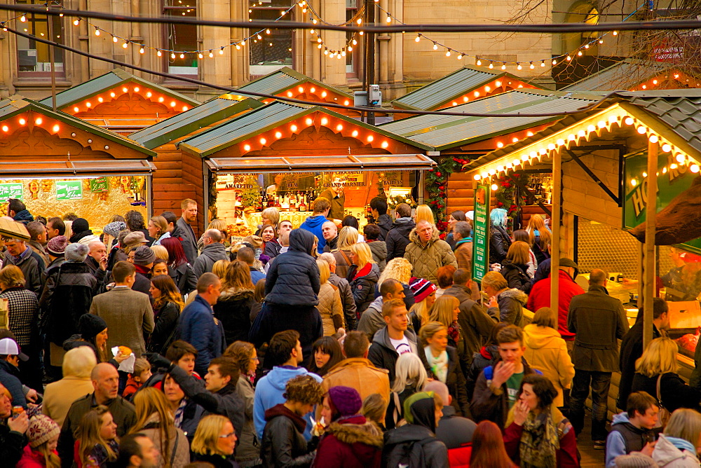 Christmas Market, Albert Square, Manchester, England, United Kingdom, Europe