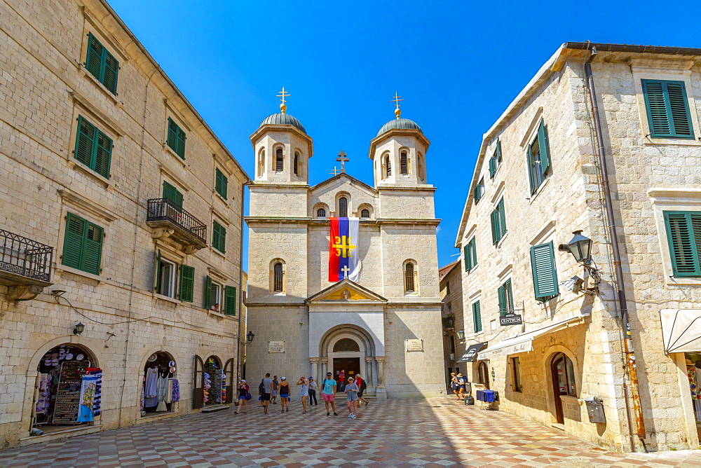 St. Nicholas Serbian Orthodox Church, Old Town, UNESCO World Heritage Site, Kotor, Montenegro, Europe