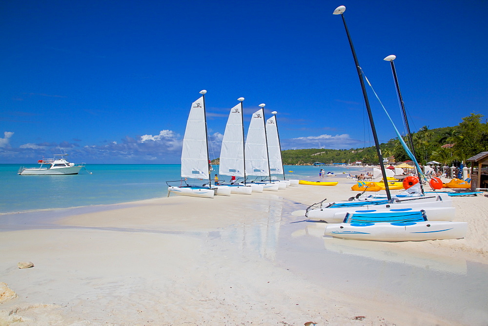 Beach, Dickenson Bay, St. Georges, Antigua, Leeward Islands, West Indies, Caribbean, Central America