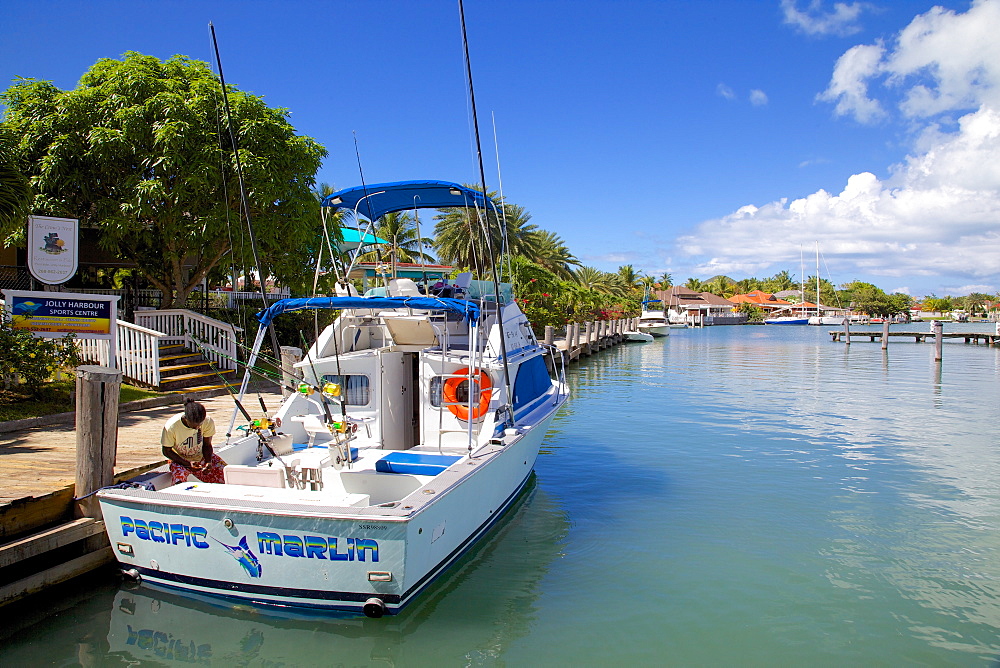 Harbour, Jolly Harbour, St. Mary, Antigua, Leeward Islands, West Indies, Caribbean, Central America