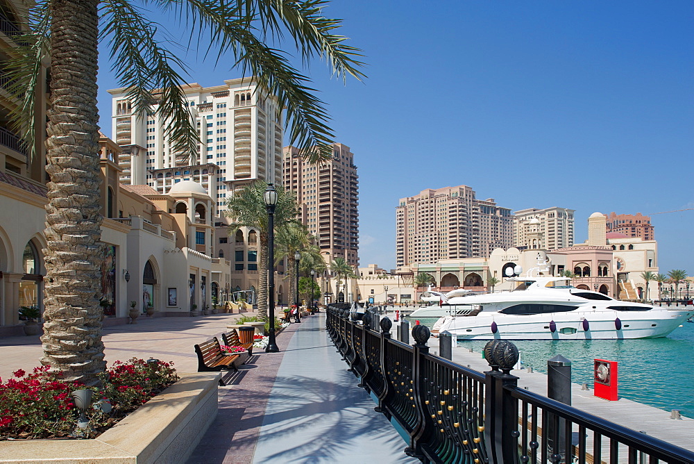 Waterside and Harbour, The Pearl, Doha, Qatar, Middle East 