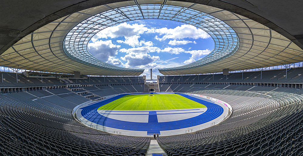 View of interior of Olympiastadion Berlin, built for the 1936 Olympics, Berlin, Germany, Europe