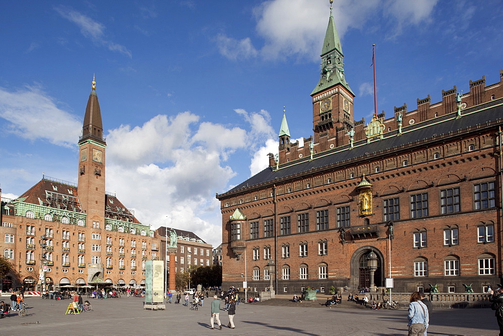 City Hall and City Hall Square, Copenhagen, Denmark, Scandinavia, Europe