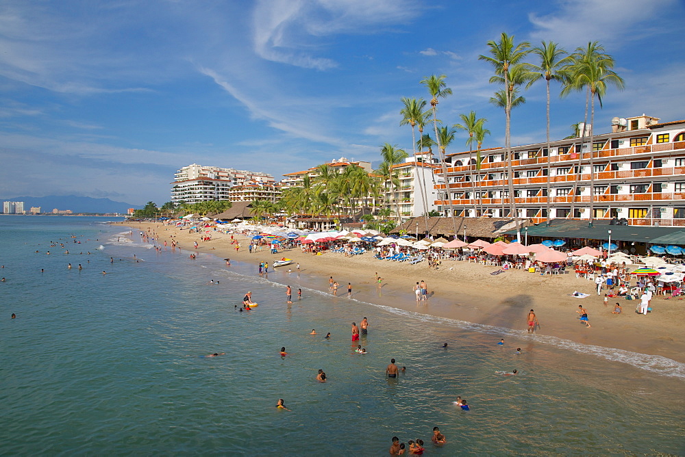 Beach scene, Downtown, Puerto Vallarta, Jalisco, Mexico, North America