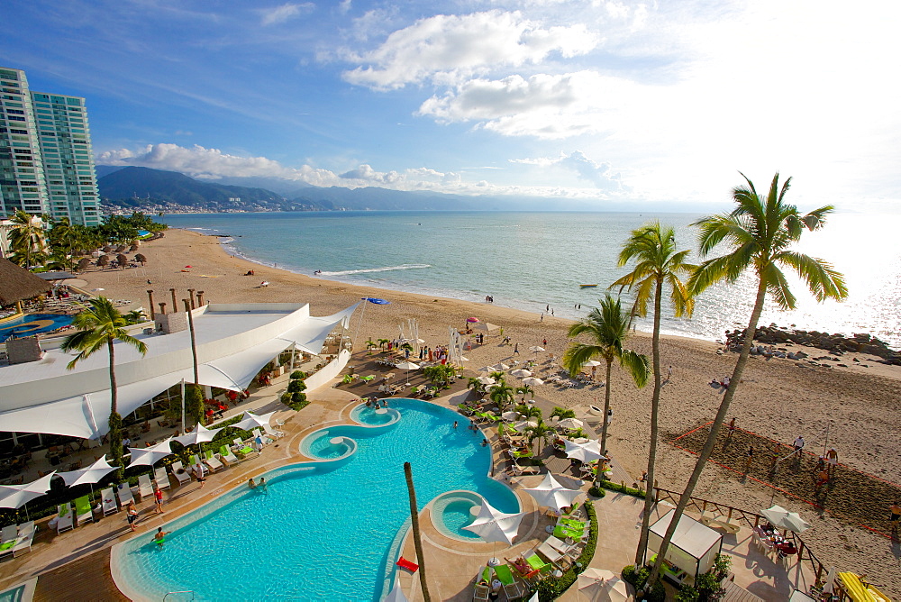 Hotel scene, Puerto Vallarta, Jalisco, Mexico, North America