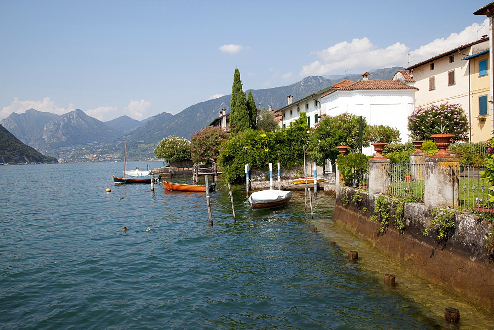 Lakeside, Sale Marasino, Lake Iseo, Lombardy, Italian Lakes, Italy, Europe