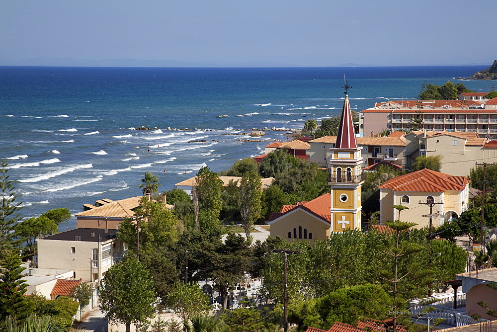 View over town, Argassi, Zante, Ionian Islands, Greek Islands, Greece, Europe