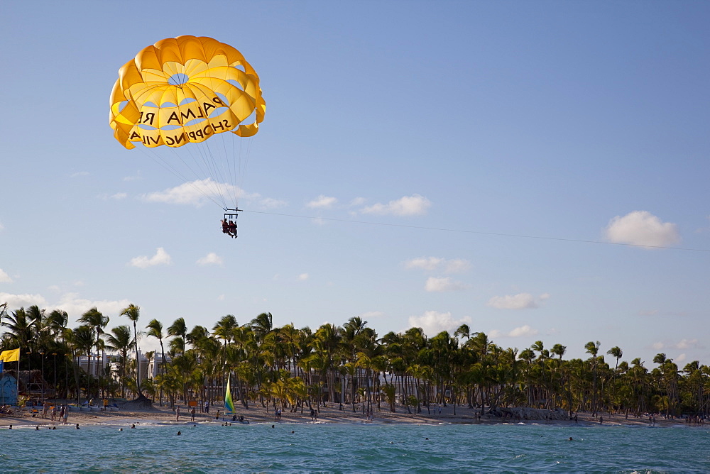 Paragliding, Bavaro Beach, Punta Cana, Dominican Republic, West Indies, Caribbean, Central America