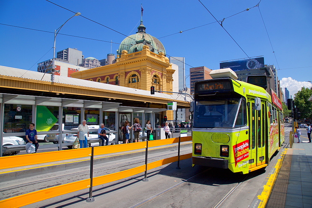 Flinders Street Station and tram, Melbourne, Victoria, Australia, Pacific