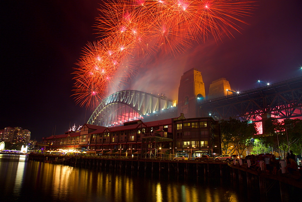 Sydney Harbour Bridge & New Years Eve Fireworks, Sydney, New South Wales, Australia, Oceania