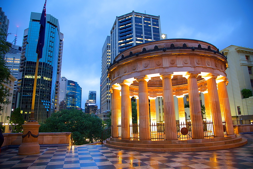 Anzac Memorial at Night, Brisbane, Queensland, Australia, Oceania