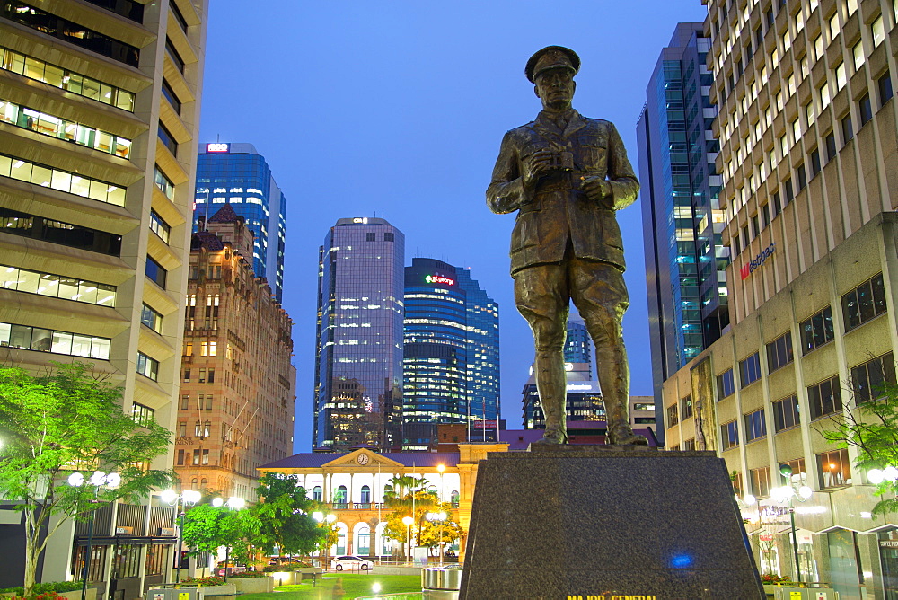 Sir William Glasgow Statue on Post Office Square, Brisbane, Queensland, Australia, Oceania