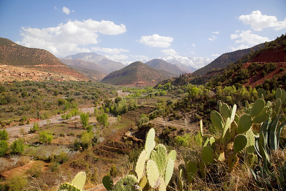 Snow capped High Atlas Mountain Range, Morocco, North Africa, Africa