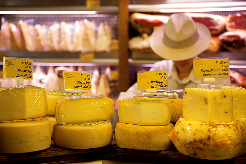 Local cheese shop, Bologna, Emilia Romagna, Italy, Europe