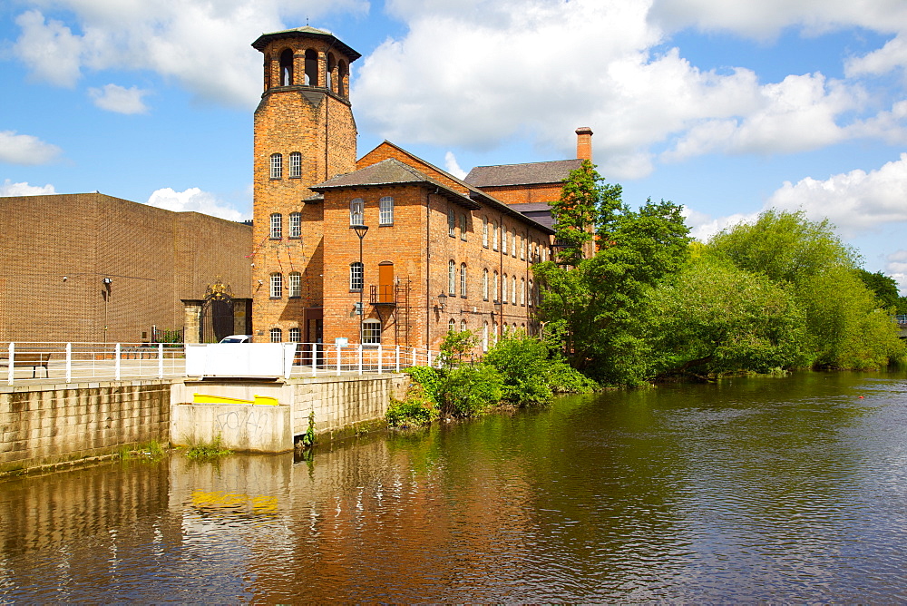 Solk Mill and River Derwent, Derby, Derbyshire, England, United Kingdom, Europe