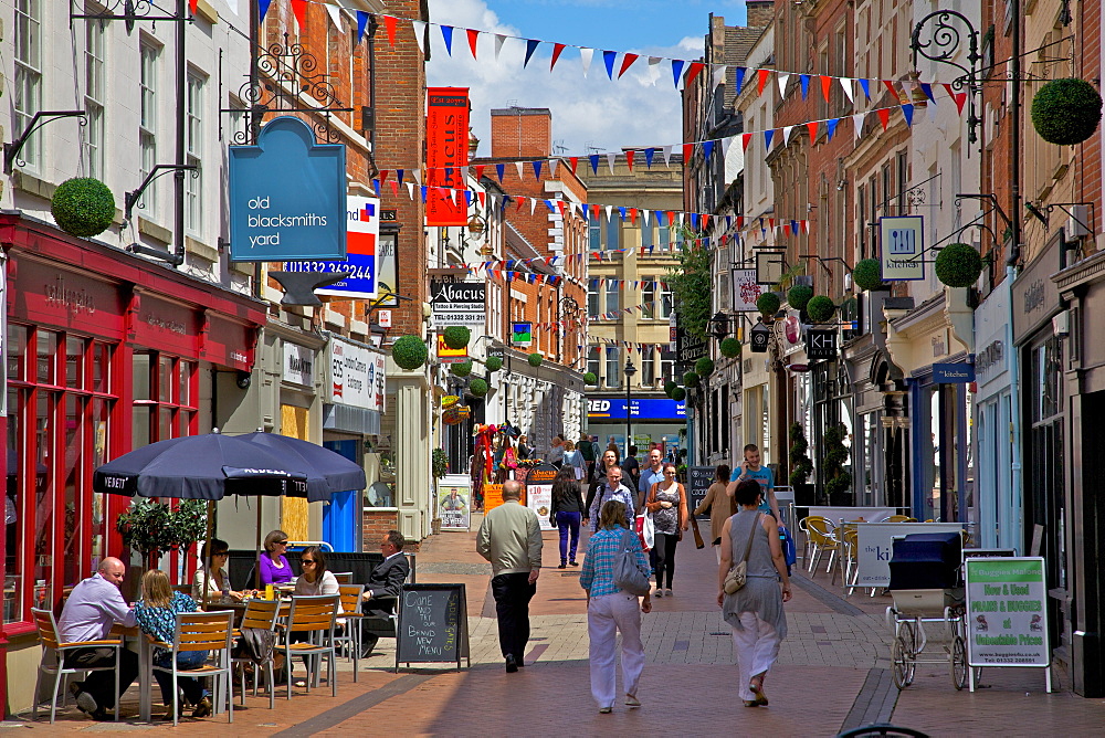 Shopping off Iron Gate, Derby, Derbyshire, England, United Kingdom, Europe