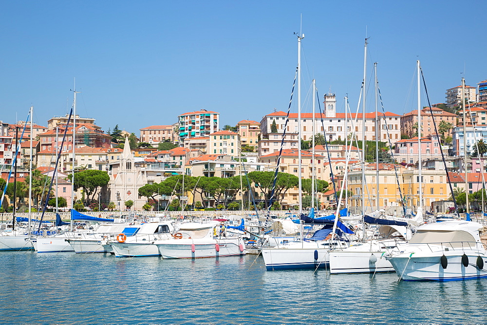 View of Imperia Harbour, Imperia, Liguria, Italy, Europe