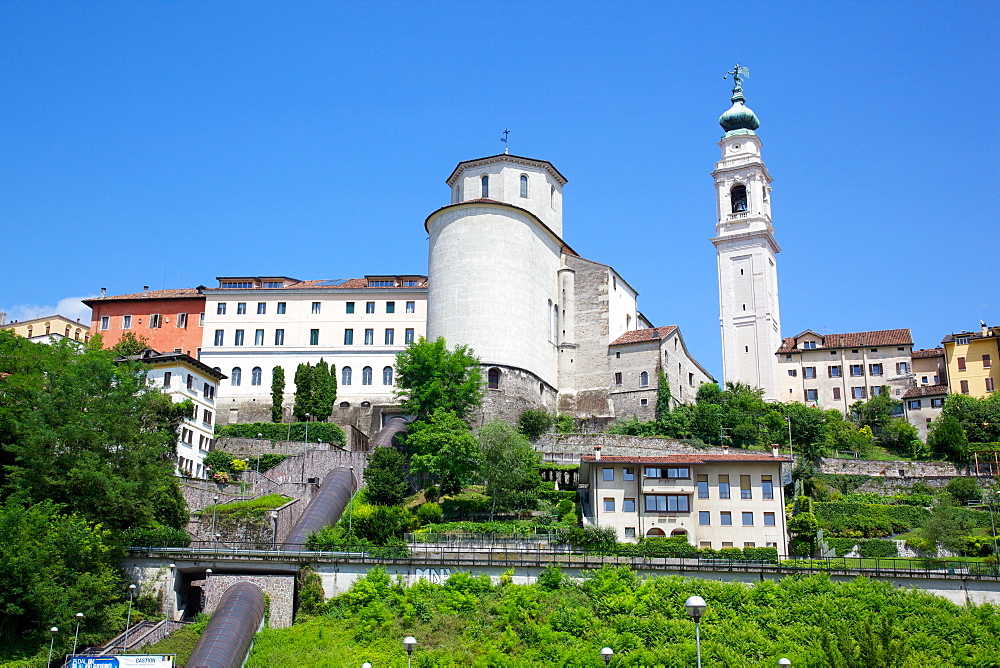 Duomo of San Martino and Juvarra bell tower, Belluno, Province of Belluno, Veneto, Italy, Europe