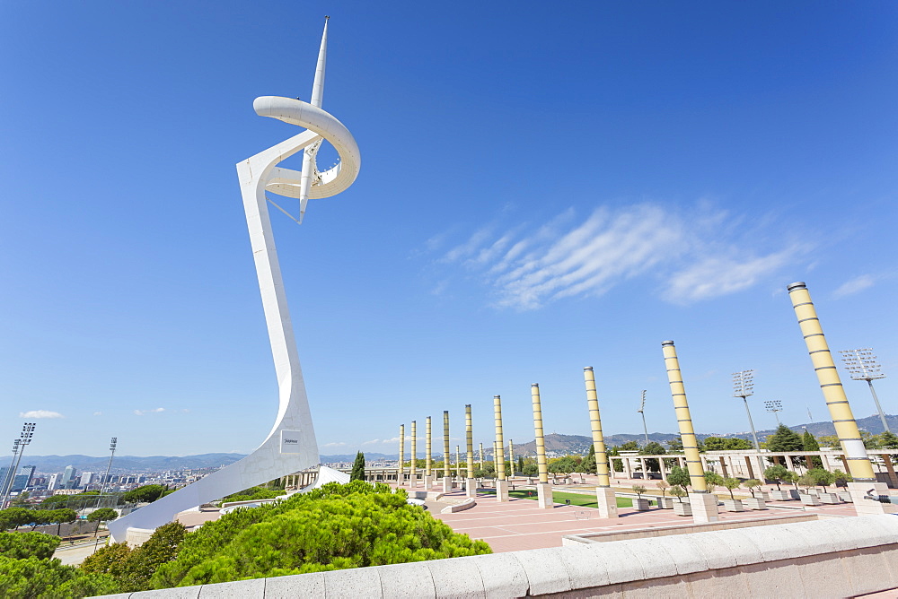 Torre Calatrava (Torre Telefonica), Barcelona, Catalonia, Spain, Europe