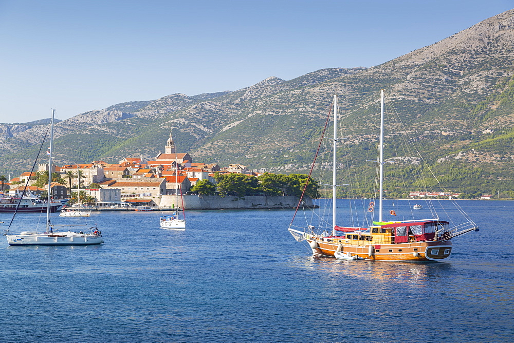 View of Korcula Town, Korcula, Dalmatia, Croatia, Europe