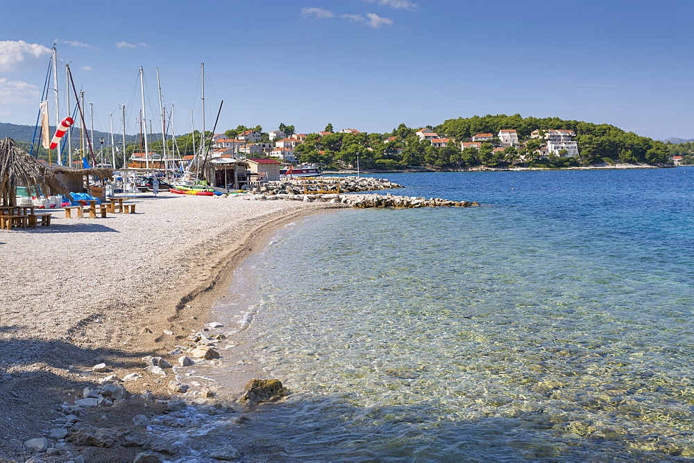 Beach, Lumbarda, Korcula, Dubrovnik-Neretva County, Dalmatia, Croatia, Europe