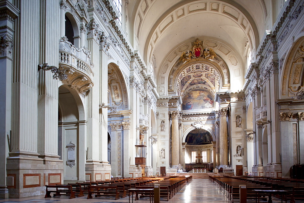 Interior of the Cathedral San Pietro, Bologna, Emilia Romagna, Italy, Europe