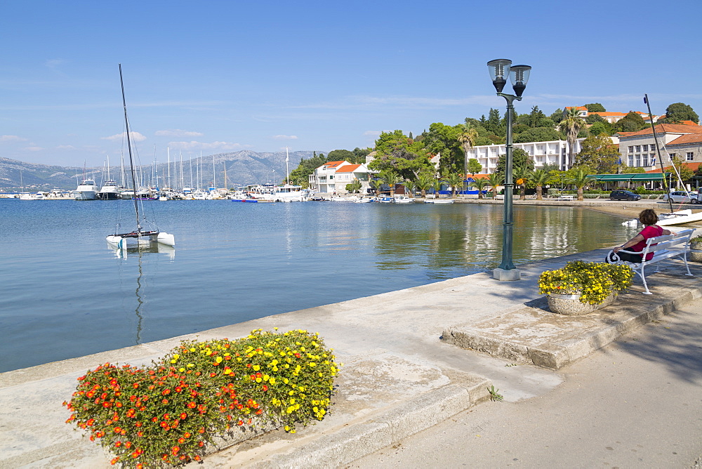 Harbour, Lumbarda, Korcula, Dubrovnik-Neretva County, Dalmatia, Croatia, Europe