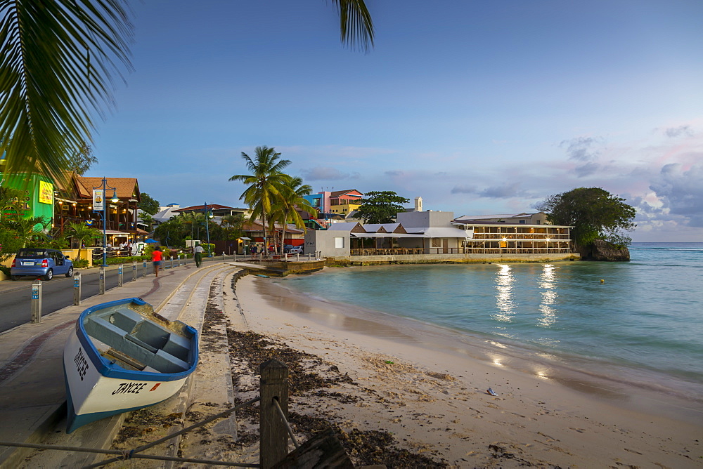 St. Lawrence Gap at dusk, Christ Church, Barbados, West Indies, Caribbean, Central America