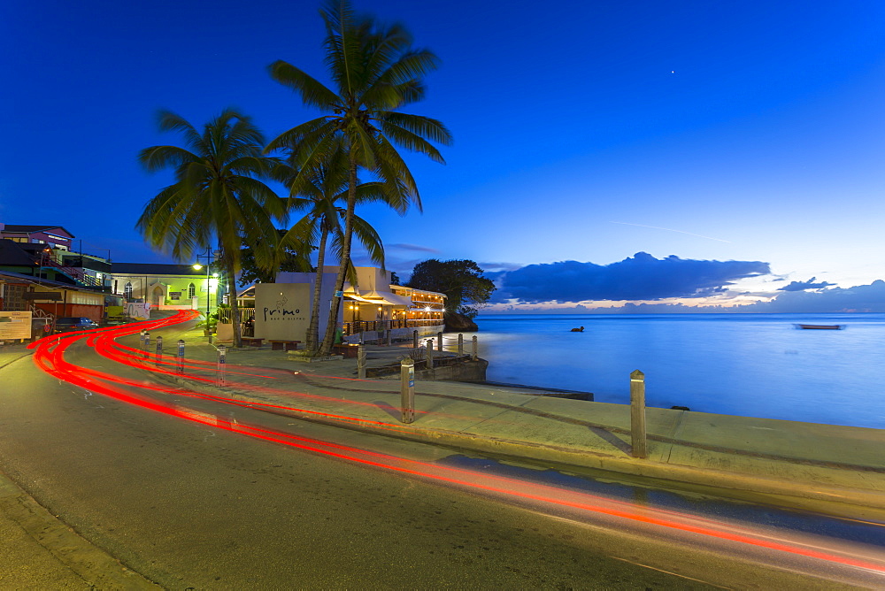 St. Lawrence Gap at dusk, Christ Church, Barbados, West Indies, Caribbean, Central America