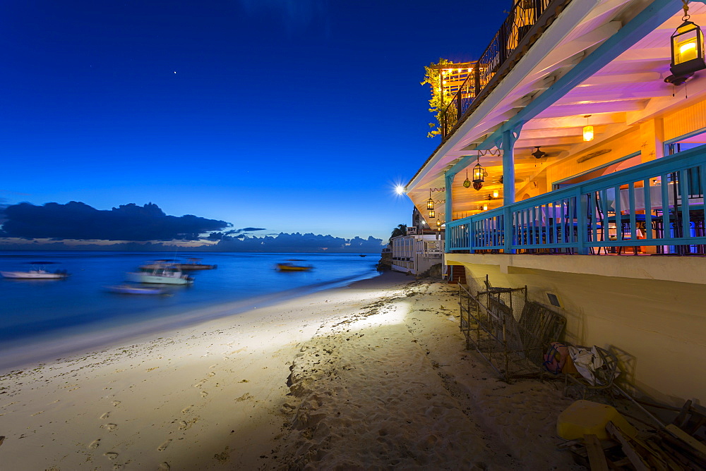 St. Lawrence Gap at dusk, Christ Church, Barbados, West Indies, Caribbean, Central America