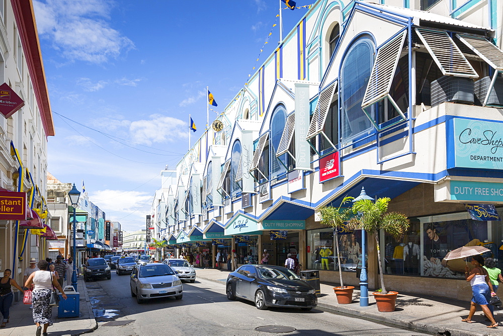 Architecture on Broad Street, Bridgetown, St. Michael, Barbados, West Indies, Caribbean, Central America